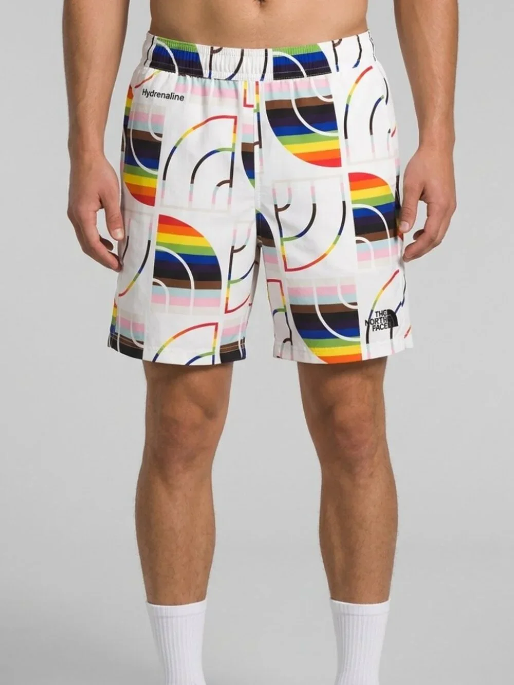 The North Face Hydrenaline Water Repellent Shorts Hybrid Rainbow Pride Medium